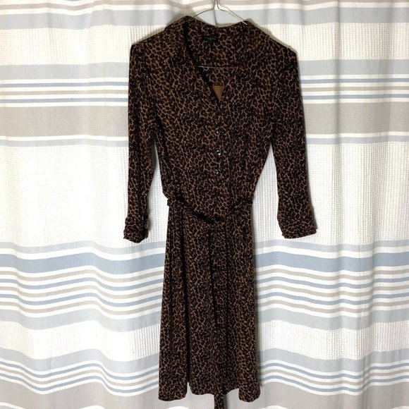 Talbot Animal Print Casual Maxi Dress Small Petite - Picture 1 of 5